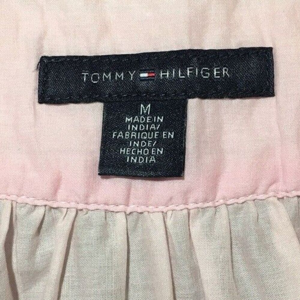 Tommy Hilfiger Womens Medium Pink Ombre Sleeveless Top Floral Neckline Tank - Picture 7 of 8